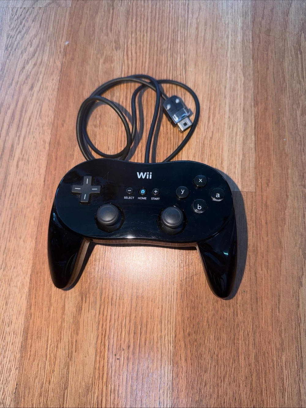 Official Nintendo Wii Pro Controller Classic Black RVL-005 OEM Tested
